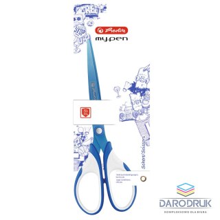 Herlitz Nożyczki My.pen nieb/białe 50046751 18cm Herlitz (300006784)