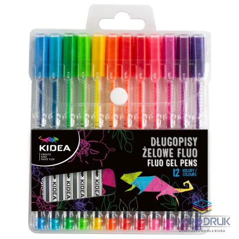 Kidea Długopis zelowe wkład mix Kidea (DZFA12KA)