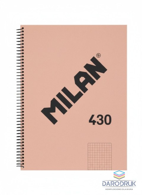 Milan Kołozeszyt (kołonotatnik) A4 1918 różowy 80k. 95g kratka Milan (57143E80P)