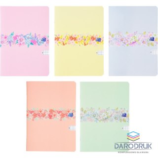 Oxford Zeszyt A5 FLOWERS 32k. 90g krata Oxford (400181449)