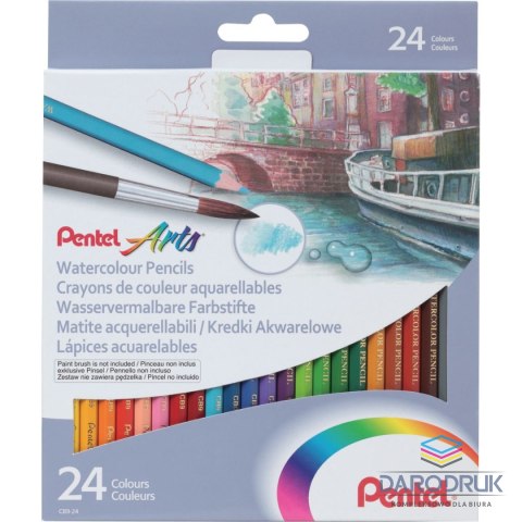 Pentel Kredki akwarelowe 24 kol. Pentel (CB9-12U)