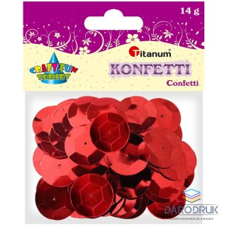 Titanum Konfetti Titanum Craft-Fun Series Okrąłe czerwone