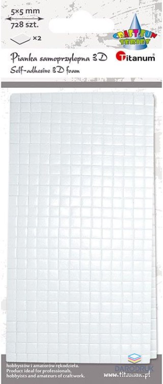 Titanum Plaster samoprzylepny Craft-Fun Series pianka 3D kwadraty [mm:] 5x5 Titanum