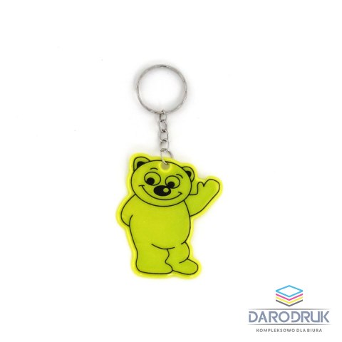 Adar Brelok zawieszka odblaskowa miś, karta 12szt Adar (490154)