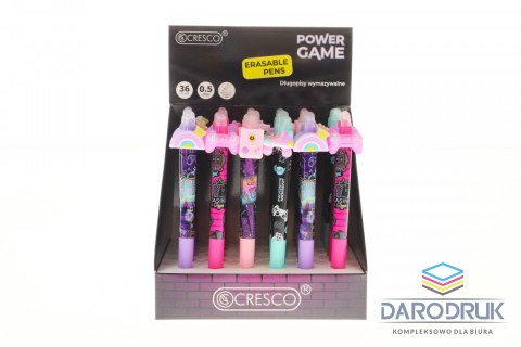 Cresco Długopis wymazywalny POWER GAME 5907464221949 wkład niebieski 0,5mm Cresco (450010-P)
