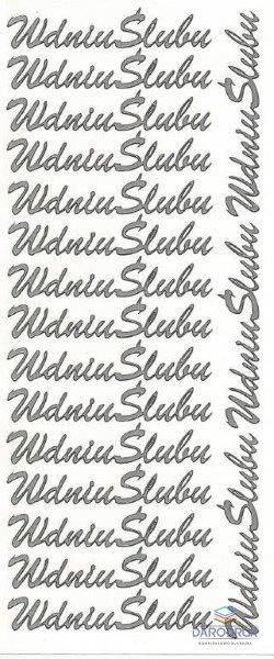 Farro Naklejka (nalepka) W dniu ślubu srebrne Farro (100)