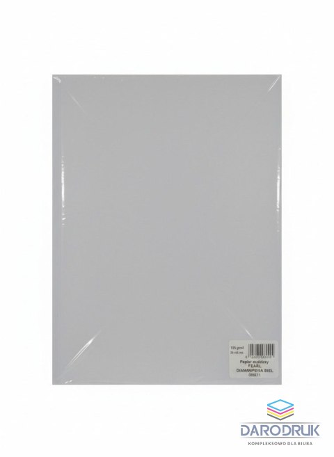 Galeria Papieru Papier ozdobny (wizytówkowy) A4 pearl siamentowa biel biały 135g Galeria Papieru (206211)