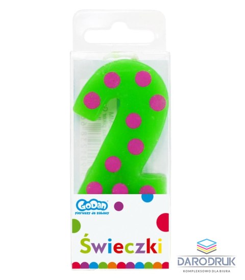Godan Świeczka urodzinowa PIKER GROCHY URODZINOWE Godan (SWCG2-MM)