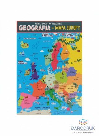 Henry Książeczka edukacyjna KARTA EDUKACYJNA GEOGRAFIA EUROPA Henry (5905701489909)