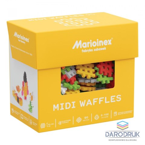 Marioinex Klocki konstrukcyjne Midi Waffle 90 elementów Marioinex