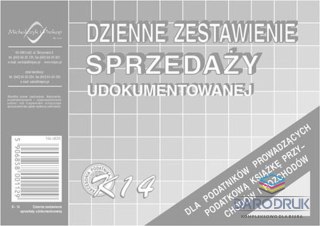 Michalczyk i Prokop Druk offsetowy A6 dzienne zestawienie sprzedaży 50k. Michalczyk i Prokop (K-14)