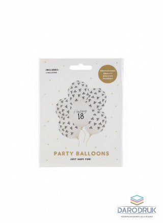 Partydeco Balon gumowy 18, Pastel Off-white biały 300mm Partydeco (SB14P-418-008Z-6)