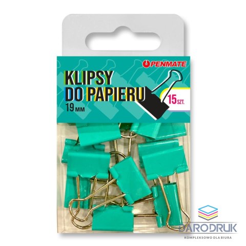 Penmate Klipy jasnozielone TT8323 19mm jasny zielony Penmate