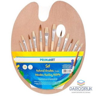 Prima Art Zestaw plastyczny zest pędzli+paletka 12szt Prima Art (405597)