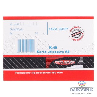 Stolgraf Druk samokopiujący A6 100k. Stolgraf (K49)