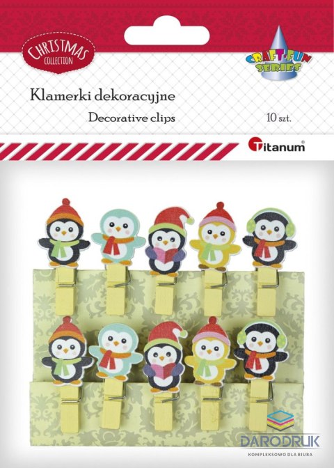 Titanum Ozdoba drewniana Craft-Fun Series klamerki Pingwiny Titanum (MTCR-WDC978)