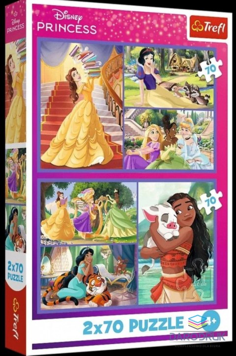 Trefl Puzzle Disney Princess Bajkowe dni 2x70 el. Trefl (34440)