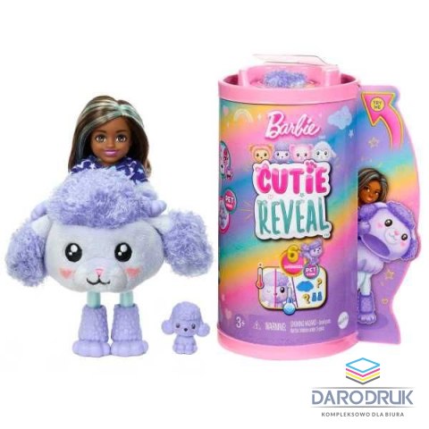 Barbie Lalka Cutie Reveal Chelsea Seria Słodkie stylizacje [mm:] 120 Barbie (HKR17)