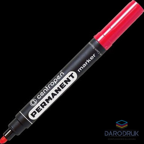 Centropen Marker permanentny wkład czerwony 2,5mm okrągła końcówka Centropen (8566)