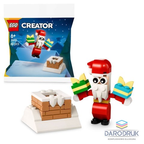 Lego Klocki konstrukcyjne Creator Święty Mikołaj i świąteczny komin Lego (30692)