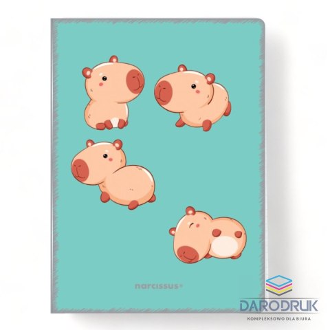 Narcissus Zeszyt A4 PP Kawaii 60k. 80g krata Narcissus