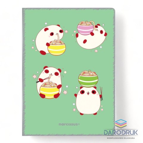 Narcissus Zeszyt A4 PP Kawaii 60k. 80g krata Narcissus