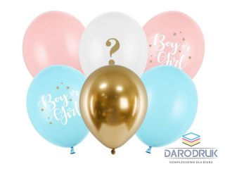 Partydeco Balon gumowy Boy or Girl, mix mix 300mm Partydeco (SB14P-308-000-6)