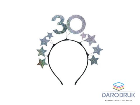 Partydeco Opaska z gwiazdkami 30 urodziny Partydeco (OP48)