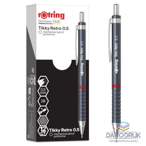 Rotring Ołówek automatyczny TIKKY RETRO GREY MP 0,5 0,5mm Rotring (2202567)