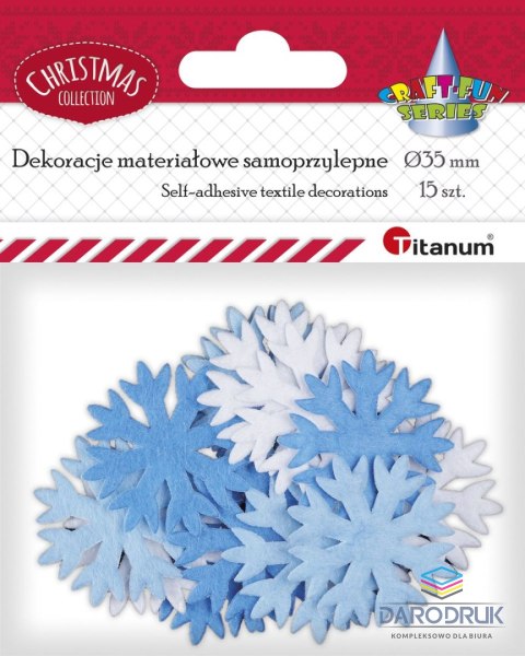 Titanum Ozdoba materiałowa Craft-Fun Series Śnieżynki Titanum (MTCR-BY390)