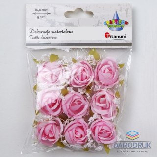 Titanum Ozdoba materiałowa Craft-Fun Series róże z gipsówką Titanum (25YX0902-10)