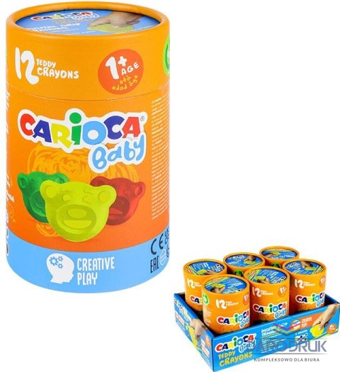 Carioca Kredki świecowe Misiaki Baby 12 kol. Carioca (160-2349)