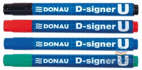 Donau Marker permanentny D-Signer wkład czerwony 2,0-4,0mm okrągła końcówka Donau (7371001-04PL)