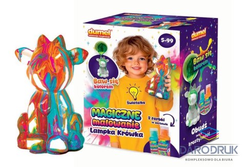 Dumel Zestaw kreatywny dla dzieci MAGICZNE MALOWANIE- LAMPKA KRÓWKA Dumel (DD30618)