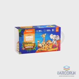 Marioinex Klocki konstrukcyjne Mini Waffle 50el Animals Safari Marioinex (5903033907092)