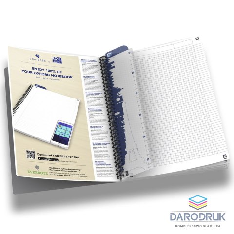 Oxford Kołobrulion A5 Essentials 90k. 90g krata [mm:] 148x210 Oxford (100102938)