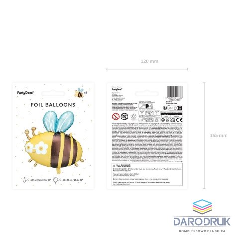 Partydeco Balon foliowy Bączek, 63.5x72 cm Partydeco (FB204)