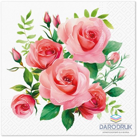 Paw Serwetki TaT Bouquet Of Roses mix bibuła [mm:] 330x330 Paw (TL127800)