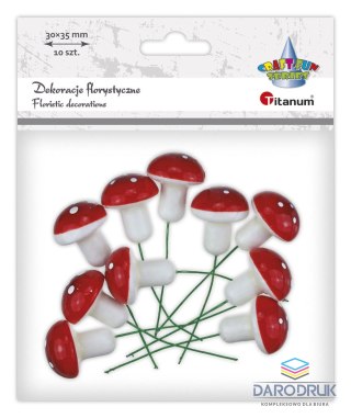 Titanum Ozdoba styropianowa Craft-Fun Series muchomor na druciku Titanum (20CR0312-63)