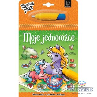 Aksjomat Książeczka edukacyjna Moje jednorożce. Malowanka z pisakiem wodnym Aksjomat