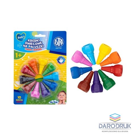 Astra Baby Kredki świecowe na paluszki 10 kol. Astra Baby (316023005)