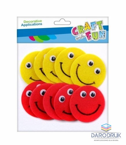Euro-Trade Ozdoba filcowa Emotikonki 10 szt. Euro-Trade (463451)