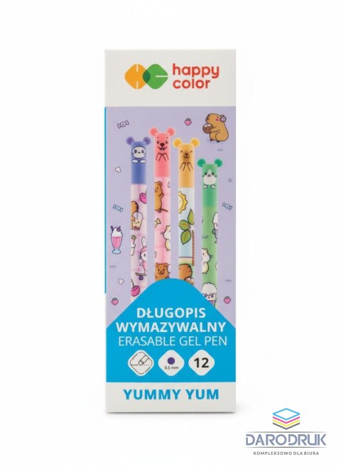 Happy Color Długopis wymazywalny HA 4120 01YU-3 wkład niebieski 0,5mm Happy Color