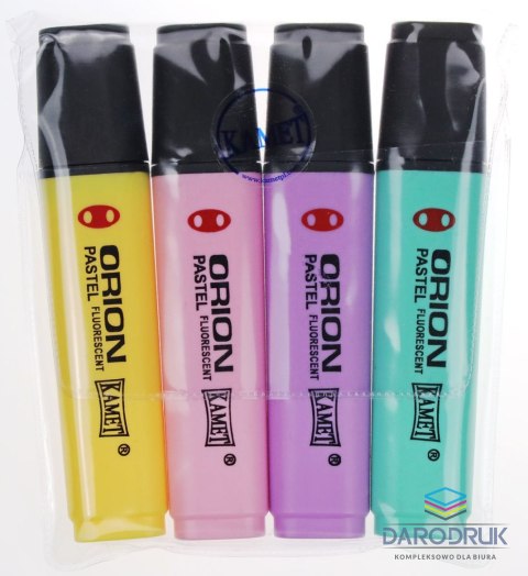 Kamet Zakreślacz ORION pastel wkład mix 1,0-5,0mm Kamet (4 kol)