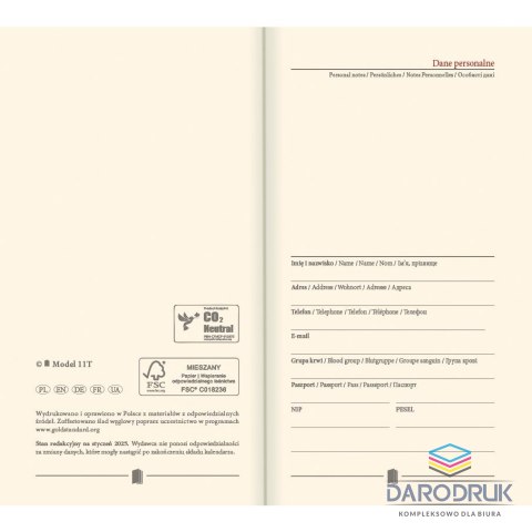 Lucrum Kalendarz książkowy (terminarz) mix vivella kieszonkowy A6 Lucrum (11T)