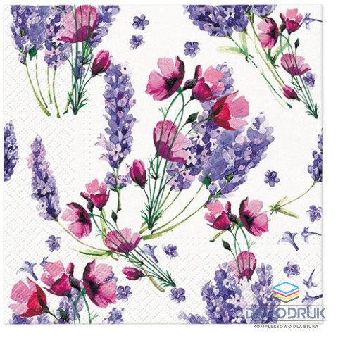 Paw Serwetki Lunch Lavender mix nadruk bibuła [mm:] 330x330 Paw (SDL137000)