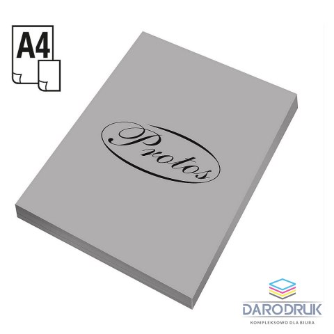 Protos Papier kolorowy A4 szary 50k. 160g Protos