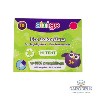 Strigo Zakreślacz HI-TEXT ekologiczna obudowa rózowy Strigo (SSC221)