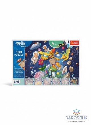 Trefl Puzzle Rodzina Treflików Wujcio w kosmisie 100 el. Trefl (16546)