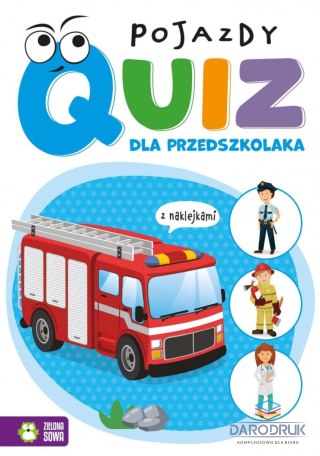 Zielona Sowa Książeczka edukacyjna Quiz dla przedszkolaka. Pojazdy Zielona Sowa